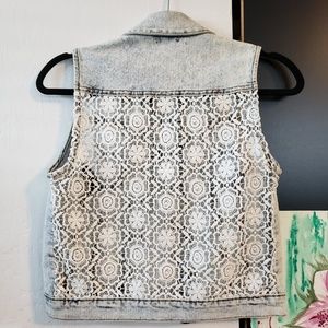 Denim/Jean and lace Vest
